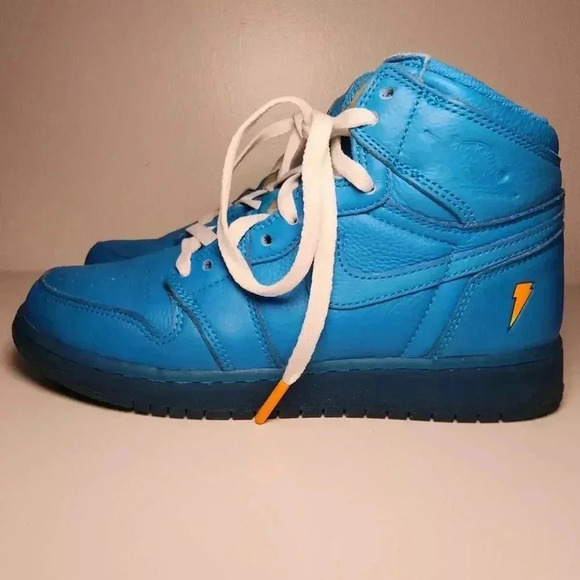 Nike Air Jordan 1 Retro High Gatorade Blue Lagoon Basketball Sneaker Youth 6 - Picture 6 of 13